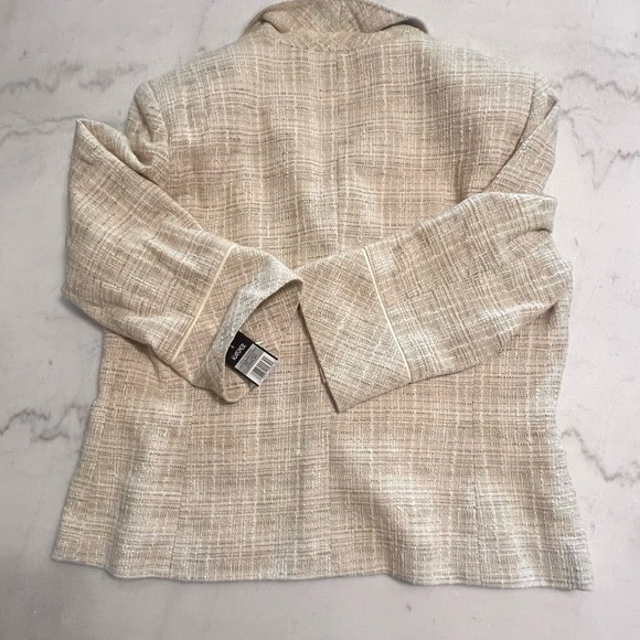 Kasper Beige Textured Jacket - Picture 7 of 9